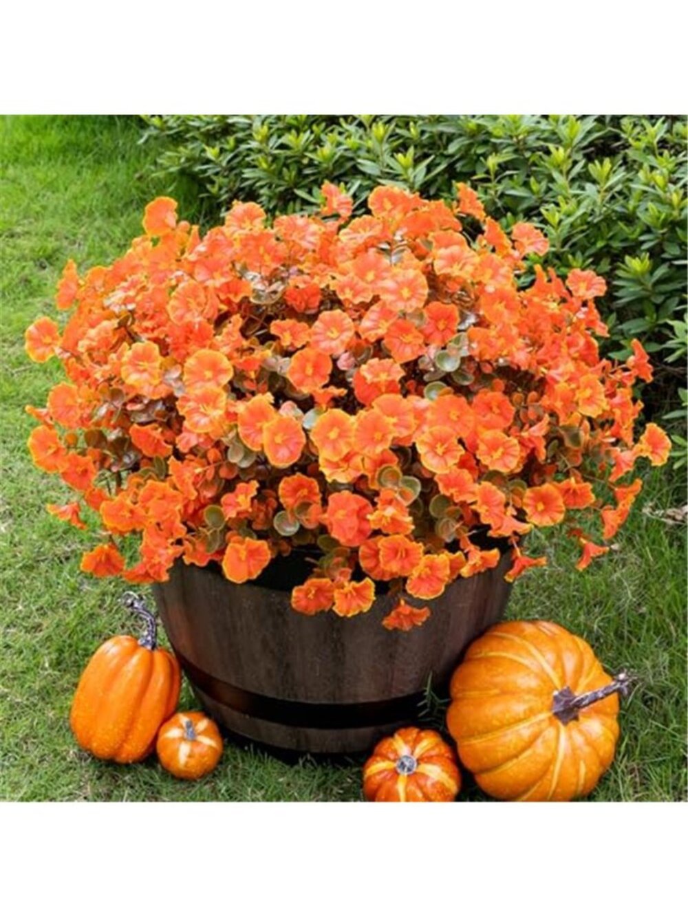 Artificial Fall Flowers Fake Morning Glory Plants for Outdoor Decor